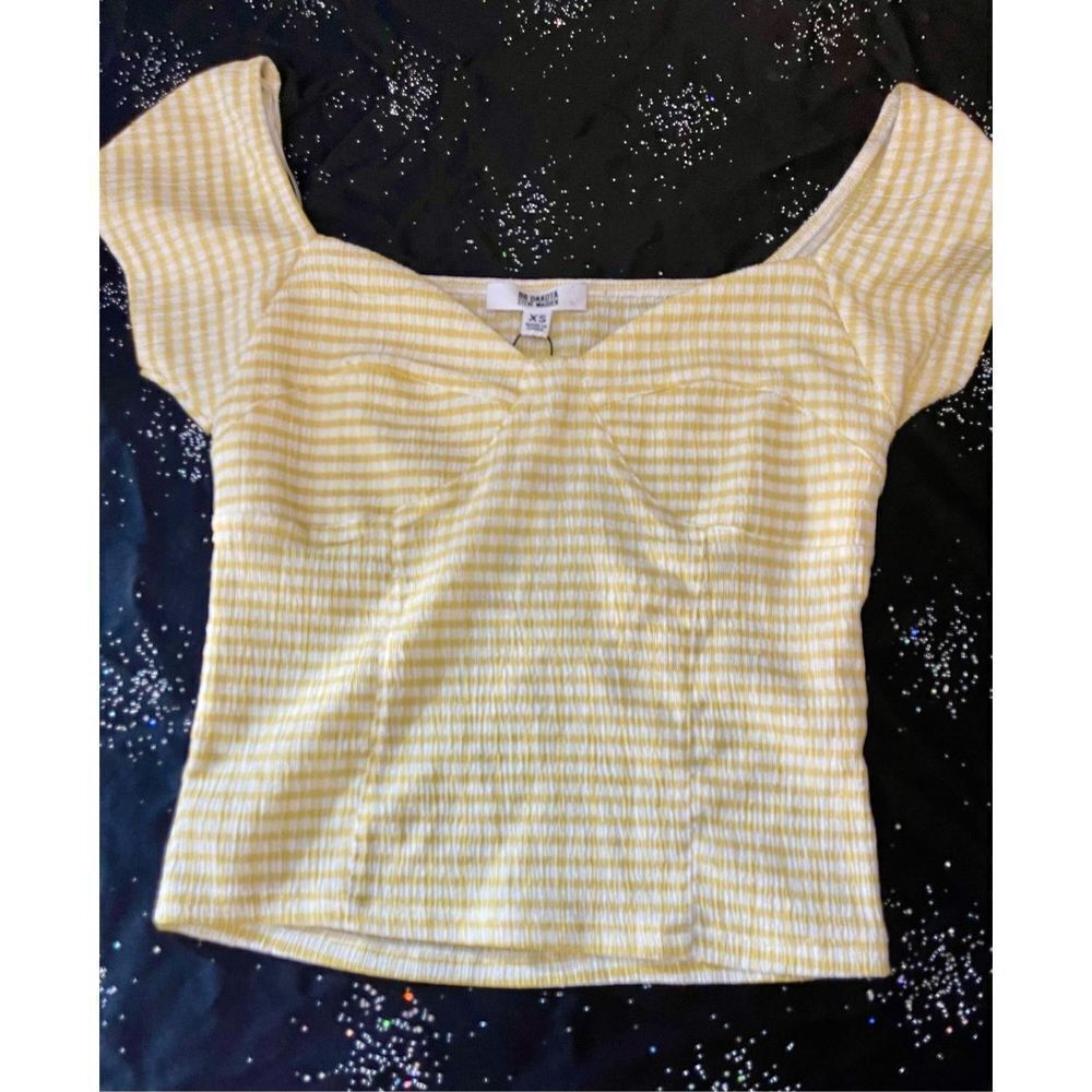 BB Dakota Yellow Gingham Top - XS